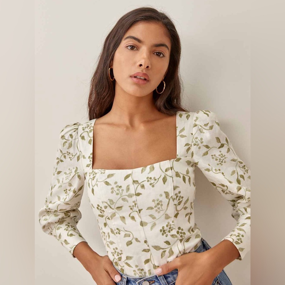 Reformation Stilton Linen Top